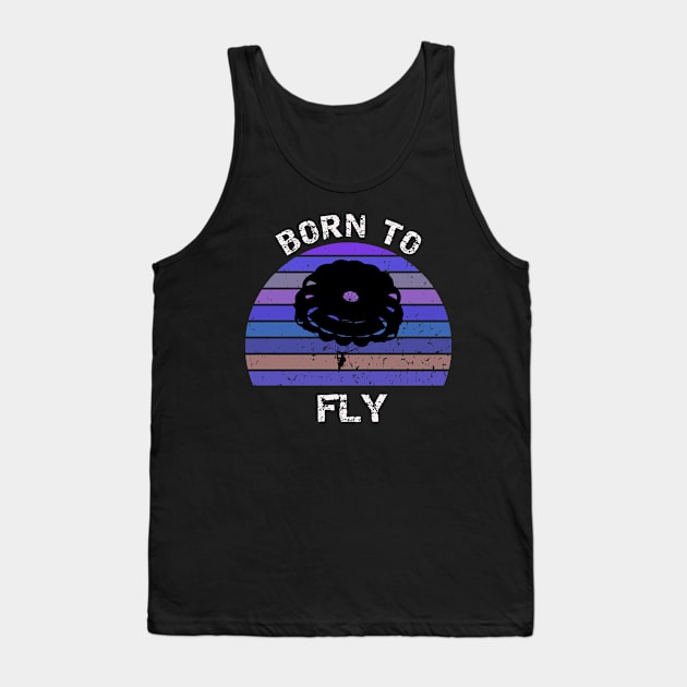 Born To Fly - Base jumping retro design Tank Top by BB Funny Store